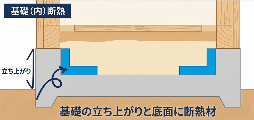 床断熱/基礎断熱イメージ